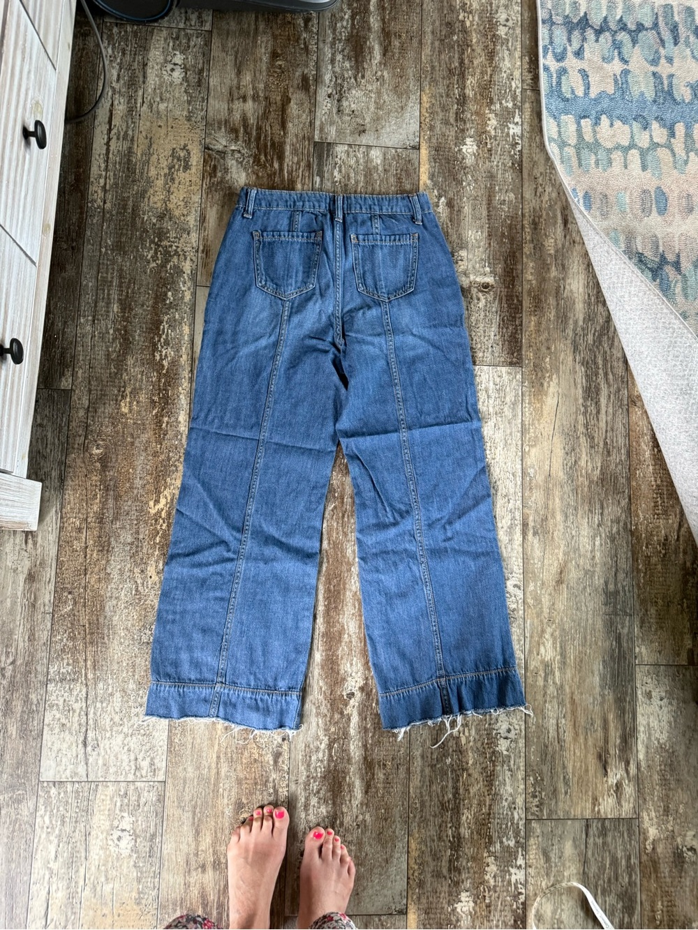 2 for $20 sale: Time and tru relaxed straight / wide leg medium wash jeans - 2 - Picture 6 of 6